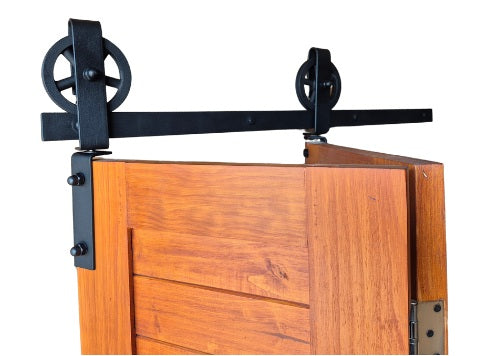 Premium Bi-Fold Barn Door Sliding Hardware - 120mm Aluminium Wheel (no door incl)