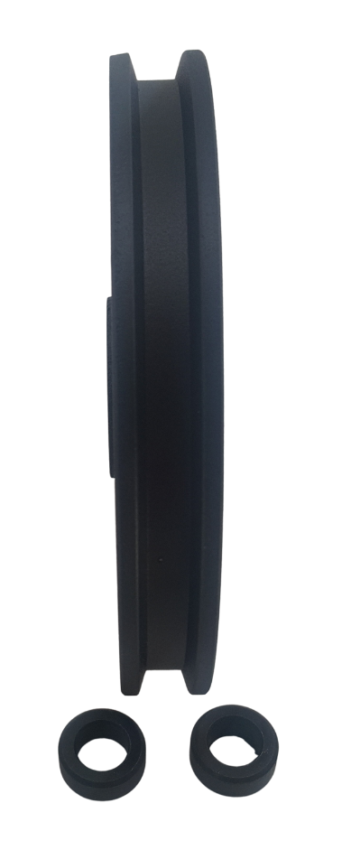 Premium 70mm Diameter Aluminium Black Spoke Wheel/Pulley with Bearing and Bushes