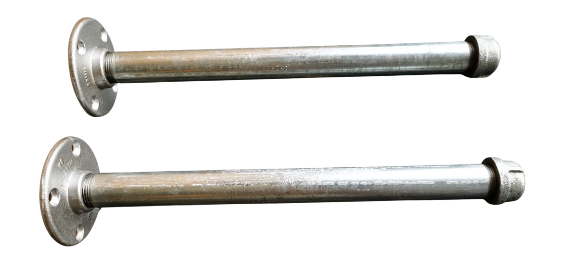 15mm Pipe Industrial Floating Shelf kit - for 300mm wide plank