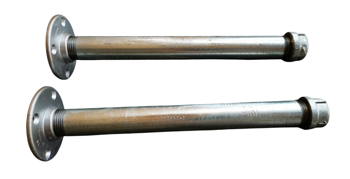 25mm Pipe Industrial Floating Shelf kit - for 220mm wide plank