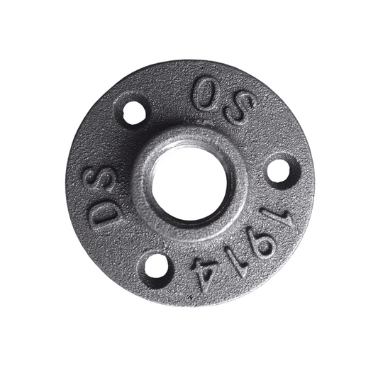 15mm Natural Black 3 Hole Threaded Flange