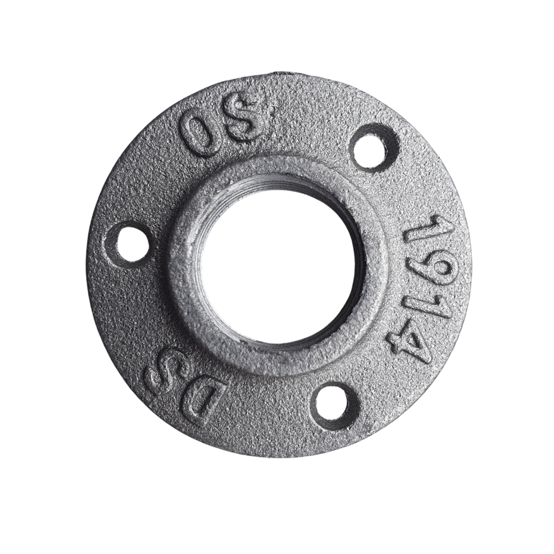 25mm Natural Black 3 Hole Threaded Flange