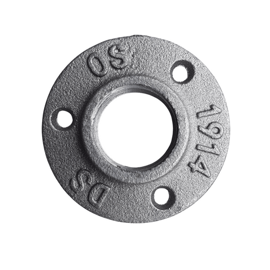 25mm Natural Black 3 Hole Threaded Flange