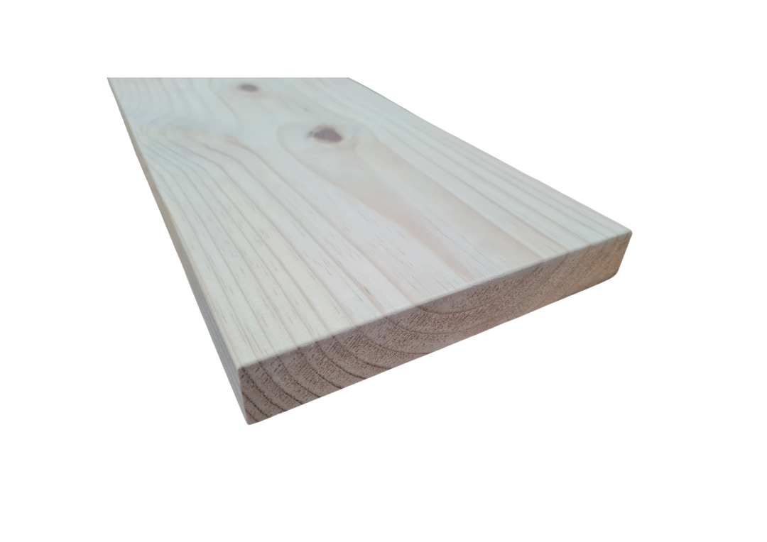 Industrial Pine Wood Shelf - Width 220mm x Height 32mm (thickness)
