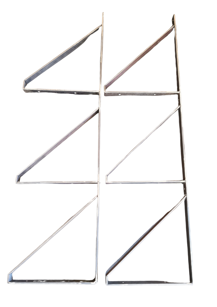 Heavy Duty 3 Tier Steel Shelving Bracket Set for 300mm wide shelf