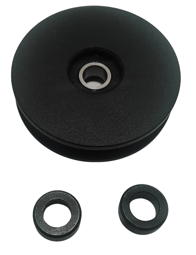DIY Library or Sliding Ladder 70mm Classic Look Wheel Kit With Brake - Stow upright