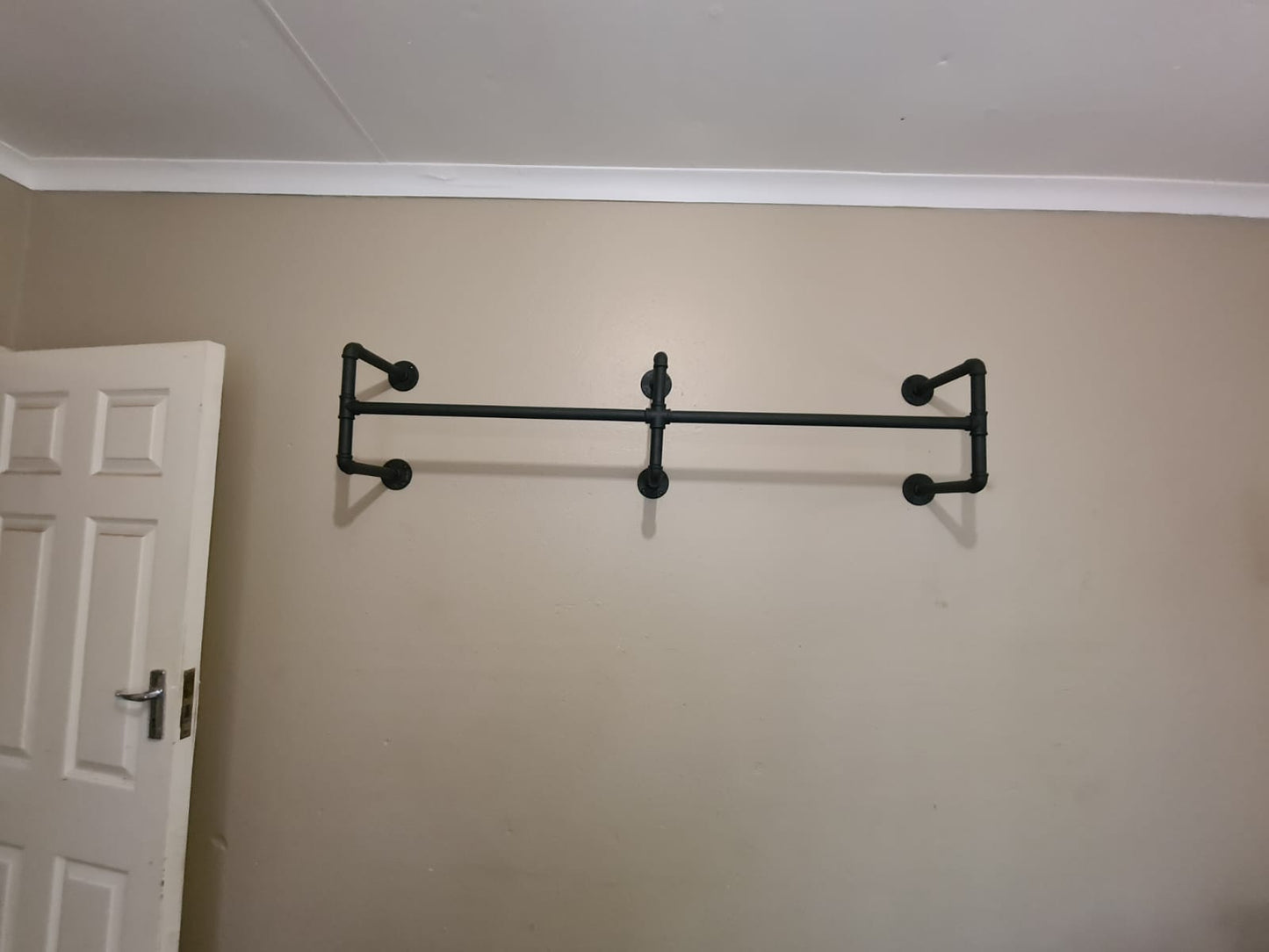Heavy duty wall mounted clothing rail - 2000mm