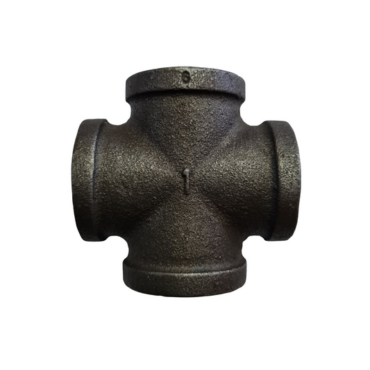 Cross Fitting Black/Coating - 25mm