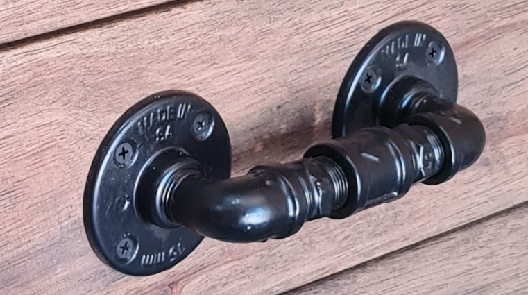 DIY Rustic Handle - 15mm - Aluminium Flanges-Pipe Furniture One Stop Shop