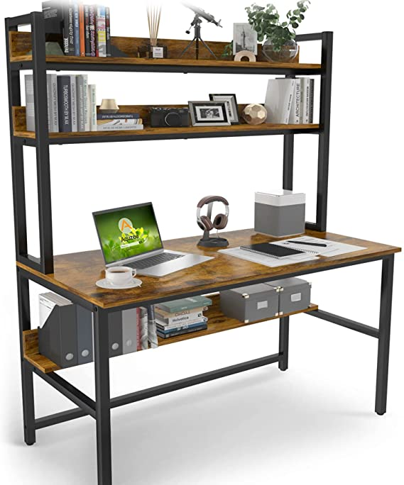 32mm Square Tube Home Office Desk with Shelving