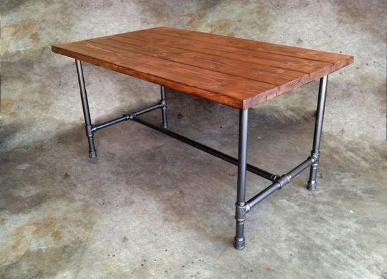 Coffee table pipe frame 20mm - to fit a 1000 x 550 wood top - Aluminium Flanges