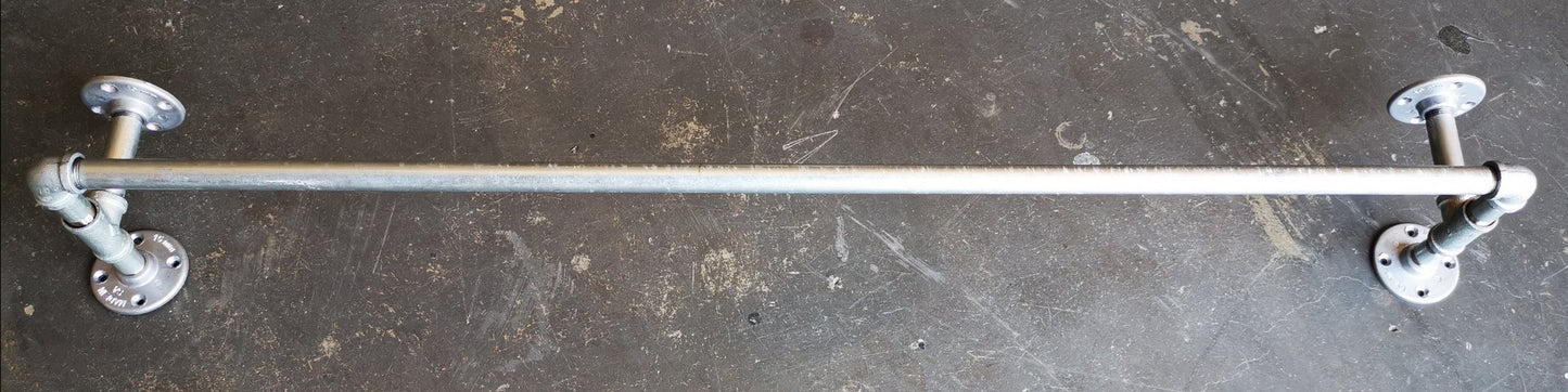 DIY Pipe Towel Rack/Rail - 20mm - Aluminium Flanges