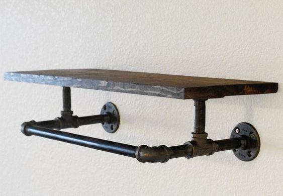 DIY Pipe Towel Rack/Rail - 15mm - Aluminium Flanges