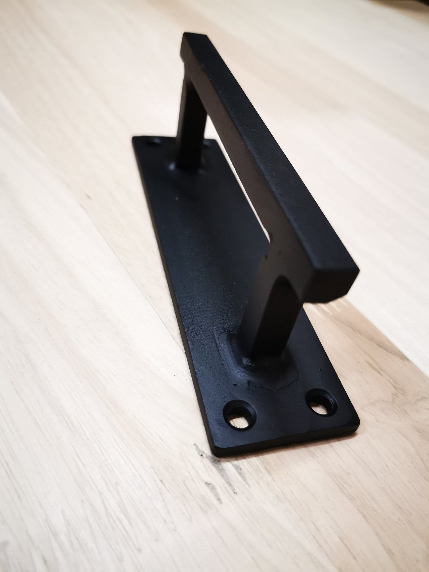 Industrial Look Barn Door Handle Aluminium Flanges - Pipe Furniture One Stop Shop