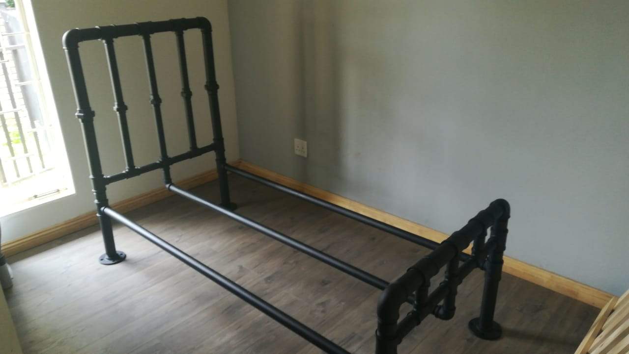 Pipe beds in 50x32mm pipe size format - Various options Aluminium Flanges - Pipe Furniture One Stop Shop