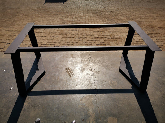 Steel Table Frame 1800 (L) x900 (W) x 730 (H)mm Aluminium Flanges - Pipe Furniture One Stop Shop