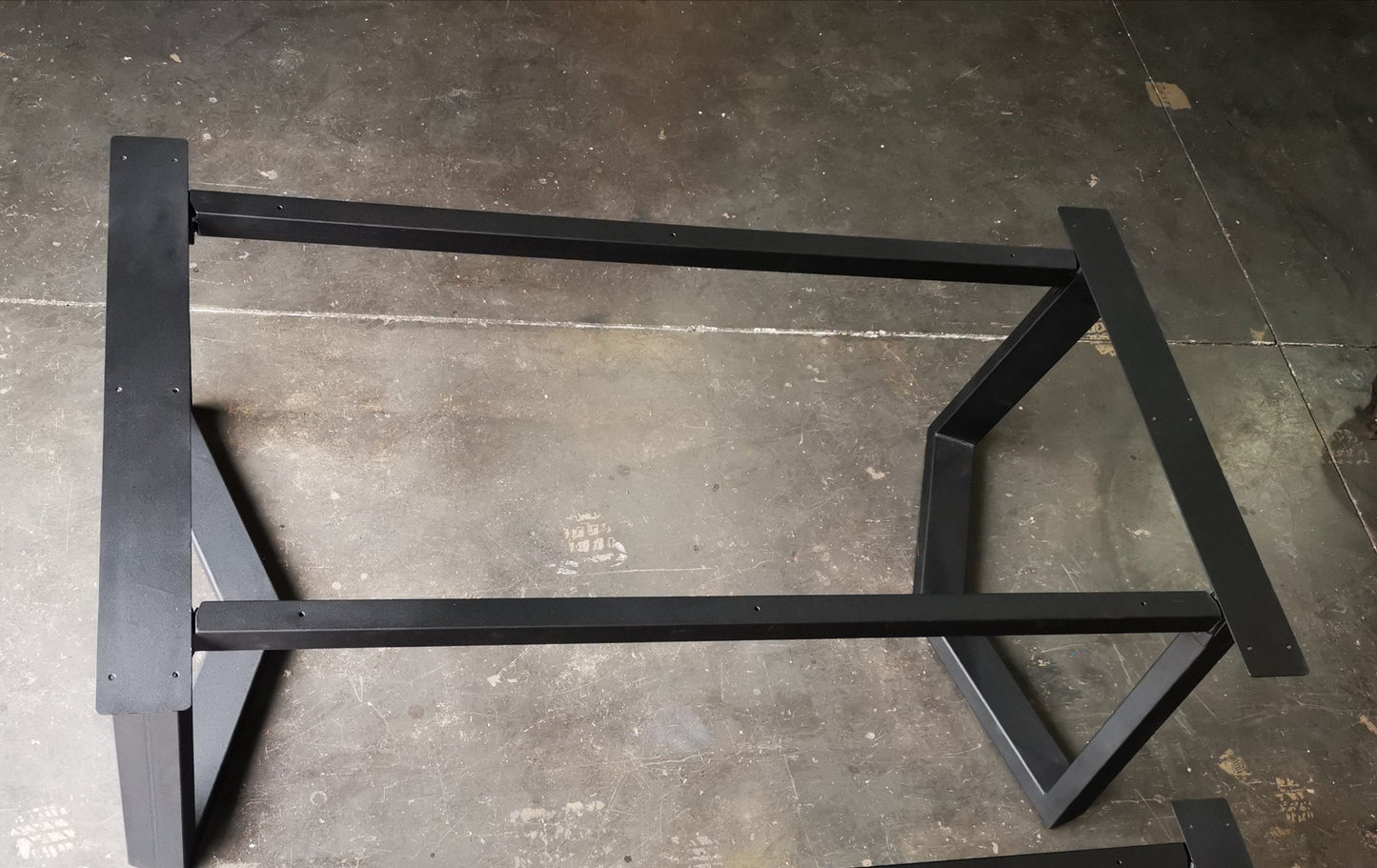 Steel Table Frame 1800 (L) x900 (W) x 730 (H)mm Aluminium Flanges - Pipe Furniture One Stop Shop