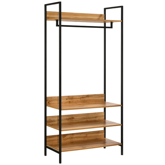 Open Wardrobe with Shelves – Space-Saving, Minimalist Storage for Guest Houses & Lodges