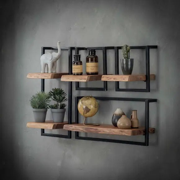 Industrial 5-shelf wall set