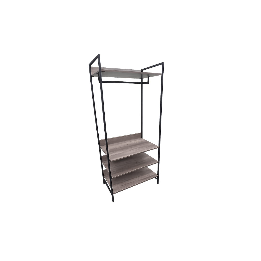 Open Wardrobe with Shelves – Space-Saving, Minimalist Storage for Guest Houses & Lodges