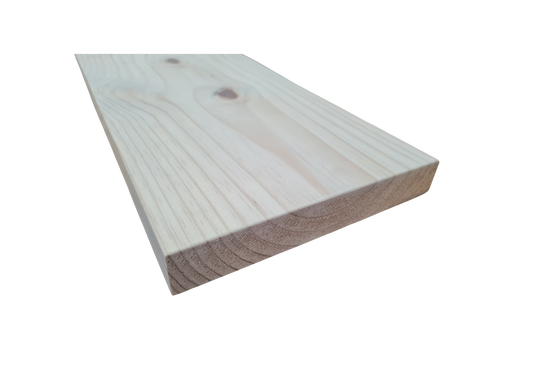 Industrial Pine Wood Shelf - Width 220mm x Height 32mm (thickness)