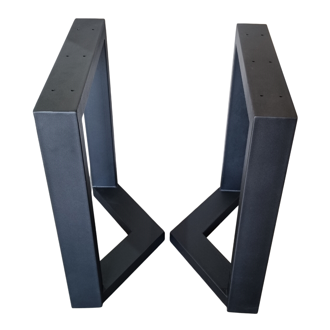 Angled Steel Table Legs 730x600mm - Rectangular Tubing - Aluminium ...