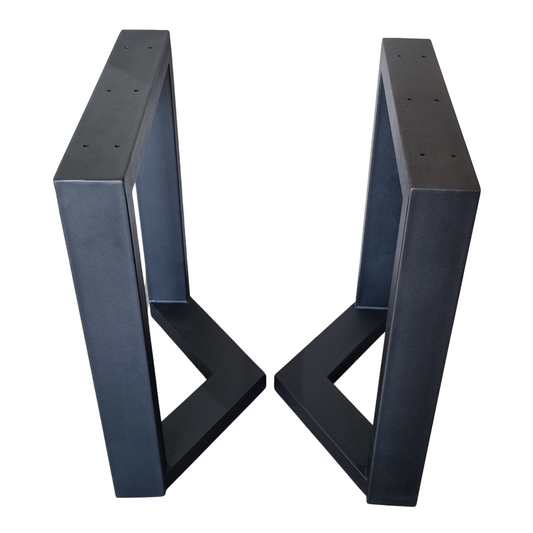 Angled Steel Table Legs 730x600mm - Rectangular Tubing