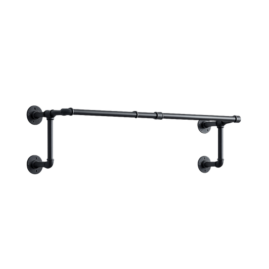 Forgerail Heavy-Duty Wall-Mounted Clothing Rail | Industrial Steel Garment Rod | 1m, 1.5m & 2m