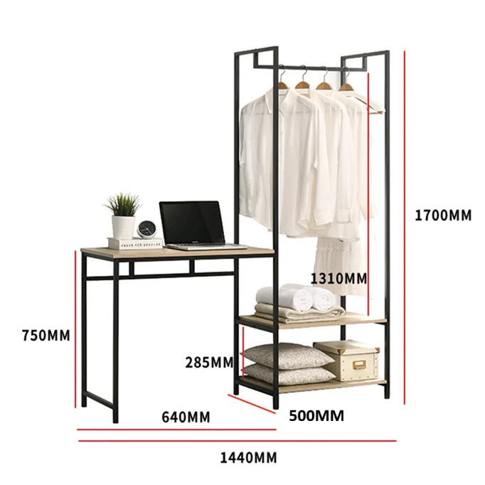 Open Wardrobe Desk Combo – Space-Saving, Minimalist Storage and Workspace