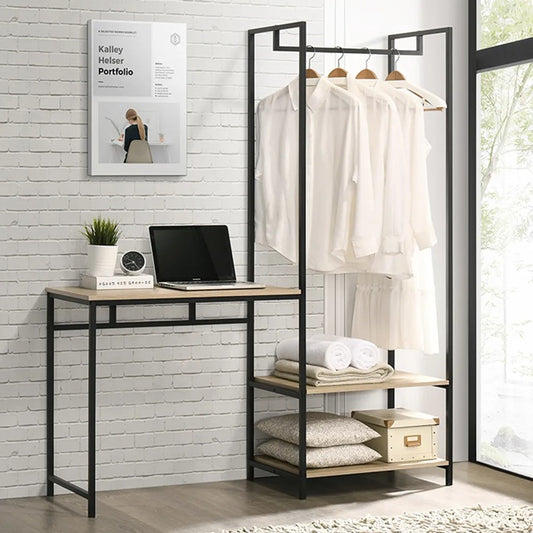 Open Wardrobe Desk Combo – Space-Saving, Minimalist Storage and Workspace
