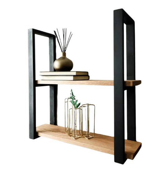 Industrial Modular 2 Tier Shelving Frames (excl wood)