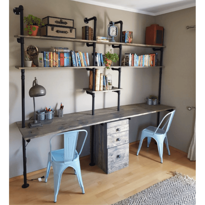 Large Work/Learning Station Kit 2600mm - Aluminium Flanges-Pipe ...