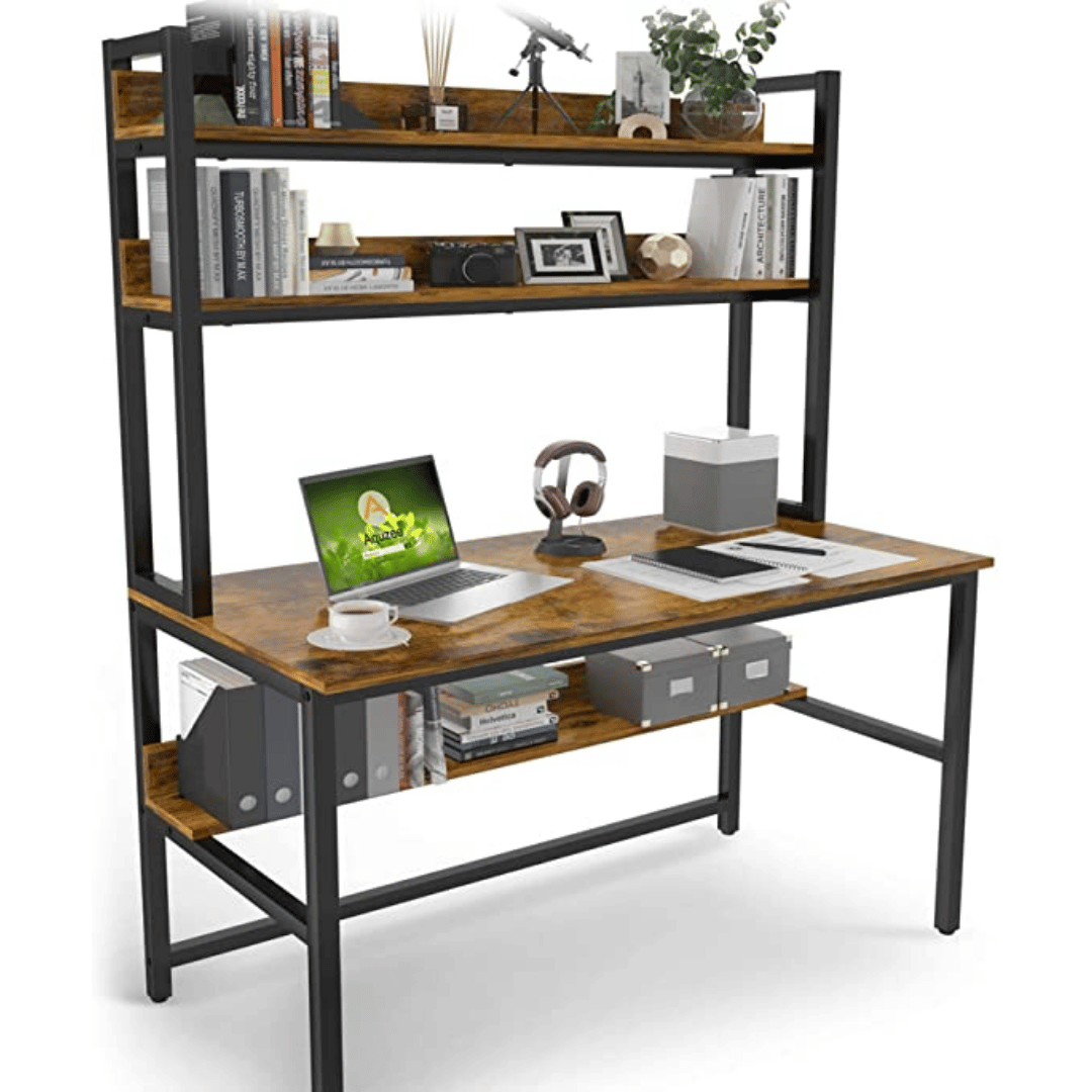 32mm Square Tube Home Office Desk with Shelving