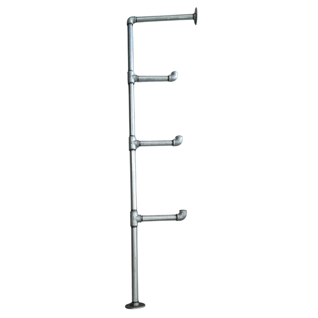 F-Shape Elbow Type 20mm Pipe Shelf kit - for 300mm wide plank (choose qty frames & colour)