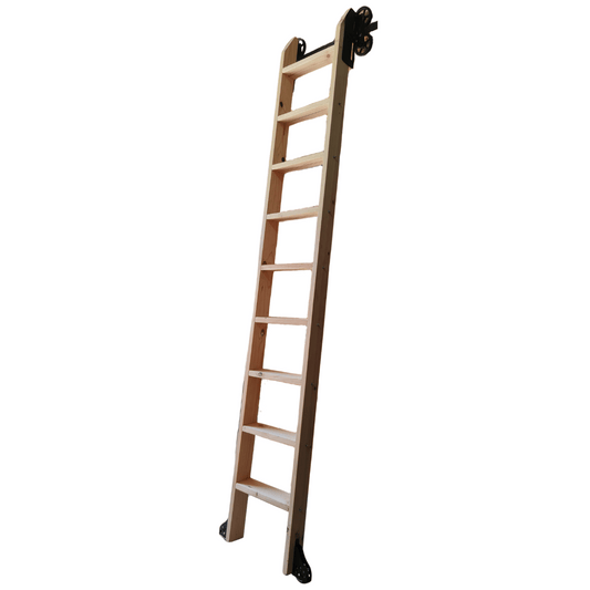 Wooden Library Ladder for 120mm or 70mm Sliding Bracket Kit