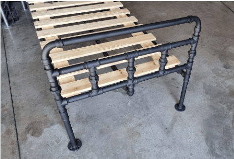 Industrial Single Bed Frame - New design - Aluminium Flanges-Pipe ...