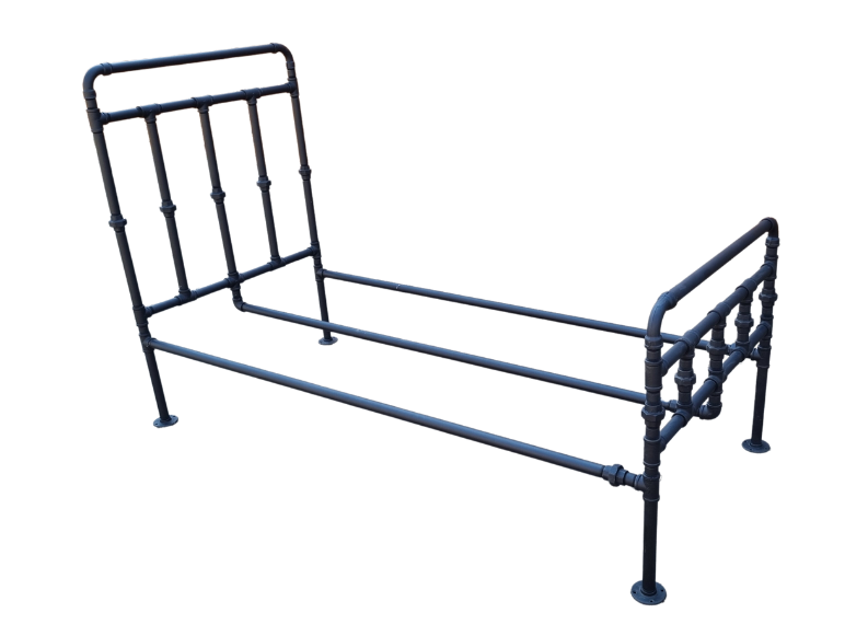 Industrial Single Bed Frame - New design - Aluminium Flanges-Pipe ...