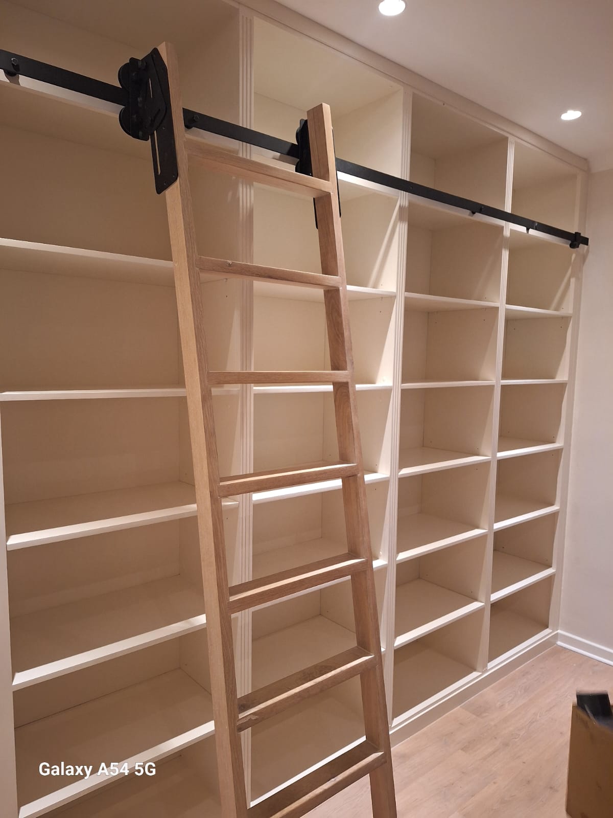 UrbanRail DIY Library or Sliding Ladder 70mm Classic Look Wheel Kit With Brake - Stow upright
