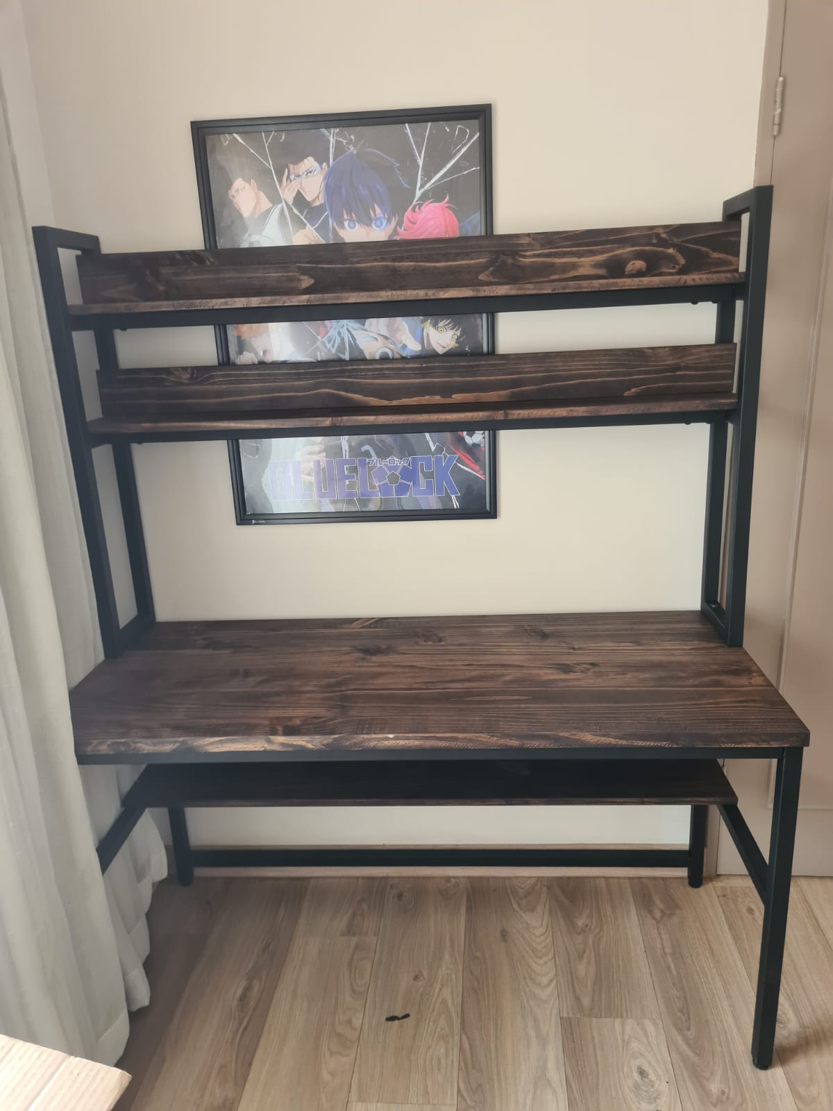 32mm Square Tube Home Office Desk with Shelving