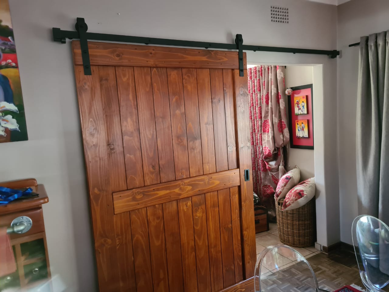 Premium Barn Door Wheel & Bracket Assembly Only - 70mm Aluminium Wheel