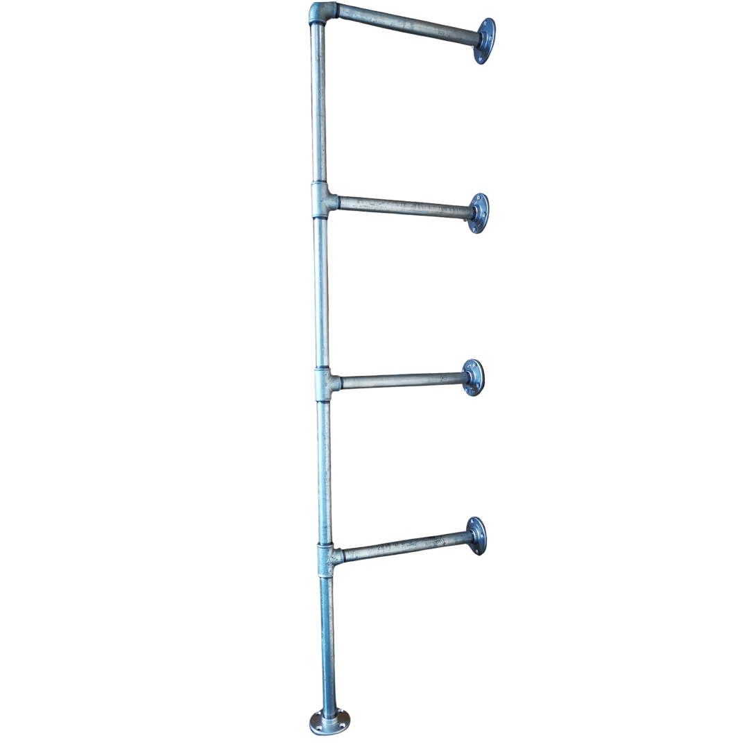 F-Shape 20mm Pipe Frame Shelf kit - for 220mm wide plank (choose qty frames & colour)