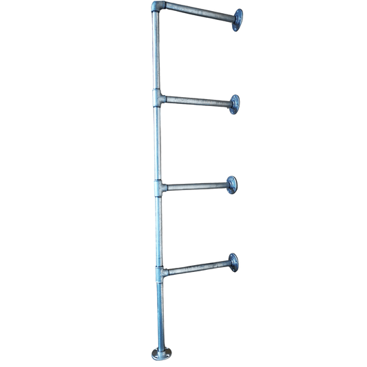 F-Shape 25mm Pipe Frame Shelf kit - for 300mm wide plank (choose qty frames & colour)